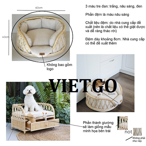 Opportunity to provide some permanent wood and rattan pet furniture and accessories to a US enterprise.