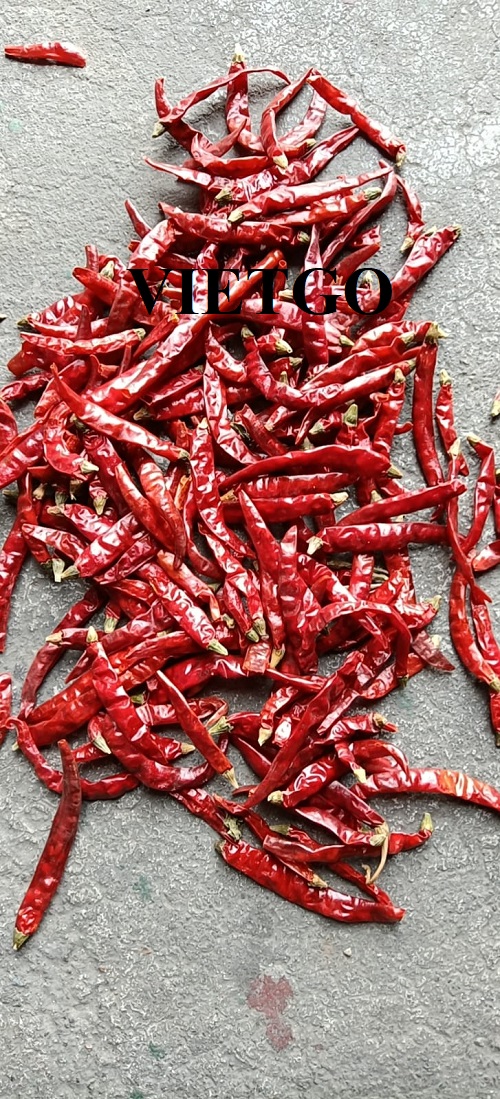 Commercial affair to export dried chilies for a company from Australia