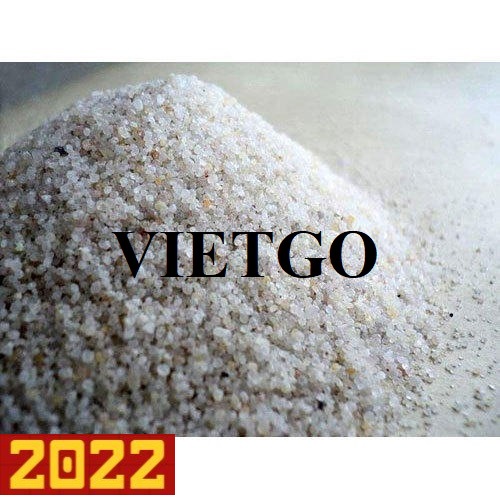 Trade opportunity to export monthly silica sand to the Chinese market