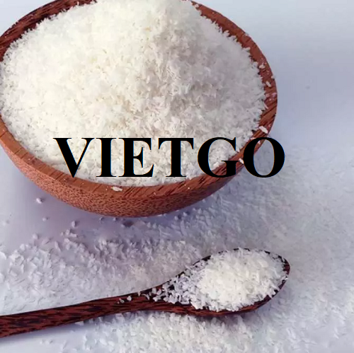 Commercial affair to cooperate with a Canadian enterprise for an order to export desiccated coconut