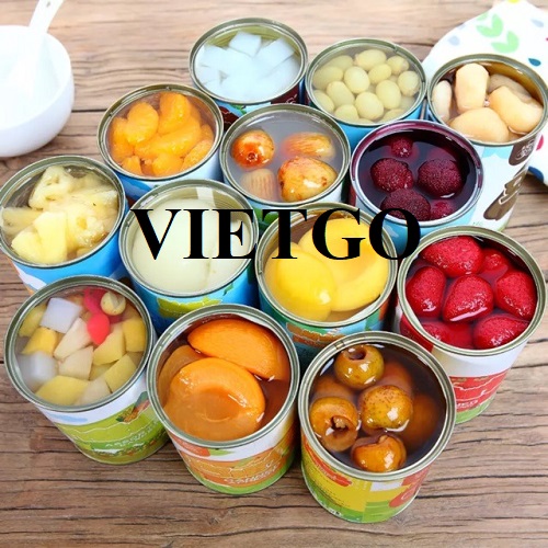 A customer from the UK needs to find a supplier for an import order of canned fruit