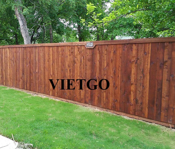 The American partner needs to import wooden fences for his upcoming exterior project