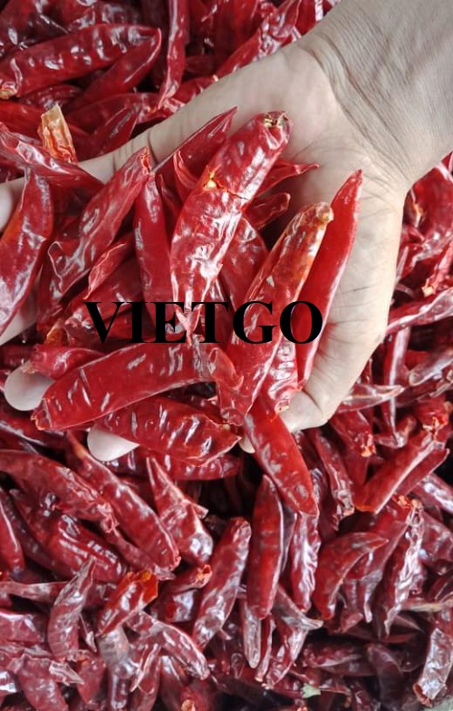 Opportunity to cooperate with a South Korean customer for dried chili import order