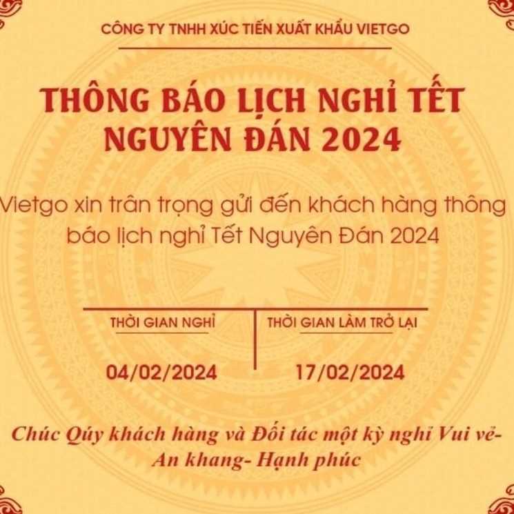 🎉🎉THÔNG BÁO LỊCH NGHỈ TẾT NGUYÊN ĐÁN 2024 🌸🌸