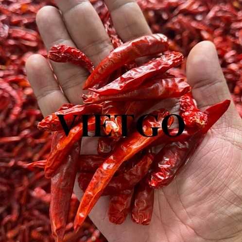 Thương vụ xuất khẩu sản phẩm ớt khô bỏ cuống sang thị trường Ấn Độ