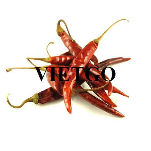 Thương vụ xuất khẩu ớt khô có cuống đến thị trường Nepal