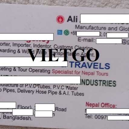 Đối tác đến từ Bangladesh cần tìm kiếm đại diện thương mại tại Việt Nam