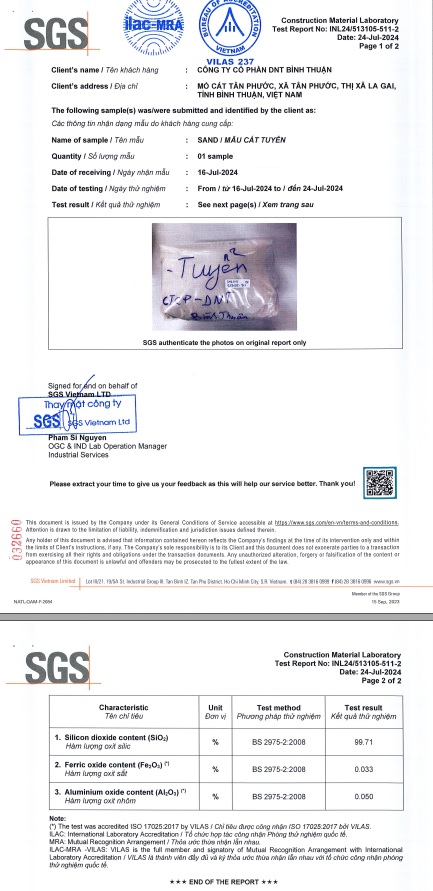 Cát trắng Silic 