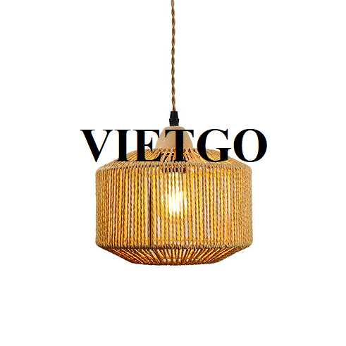 Thương vụ xuất khẩu chụp đèn mây tre đan sang thị trường Mỹ