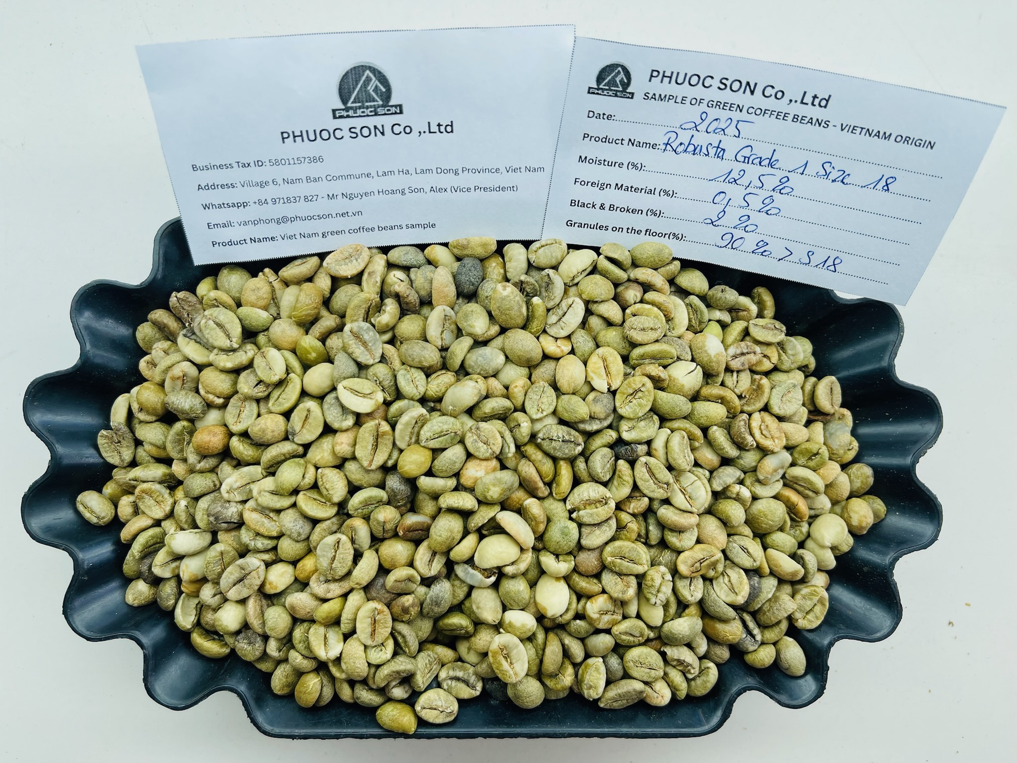Robusta Coffee Grade 1 R18-2% Black & Broken