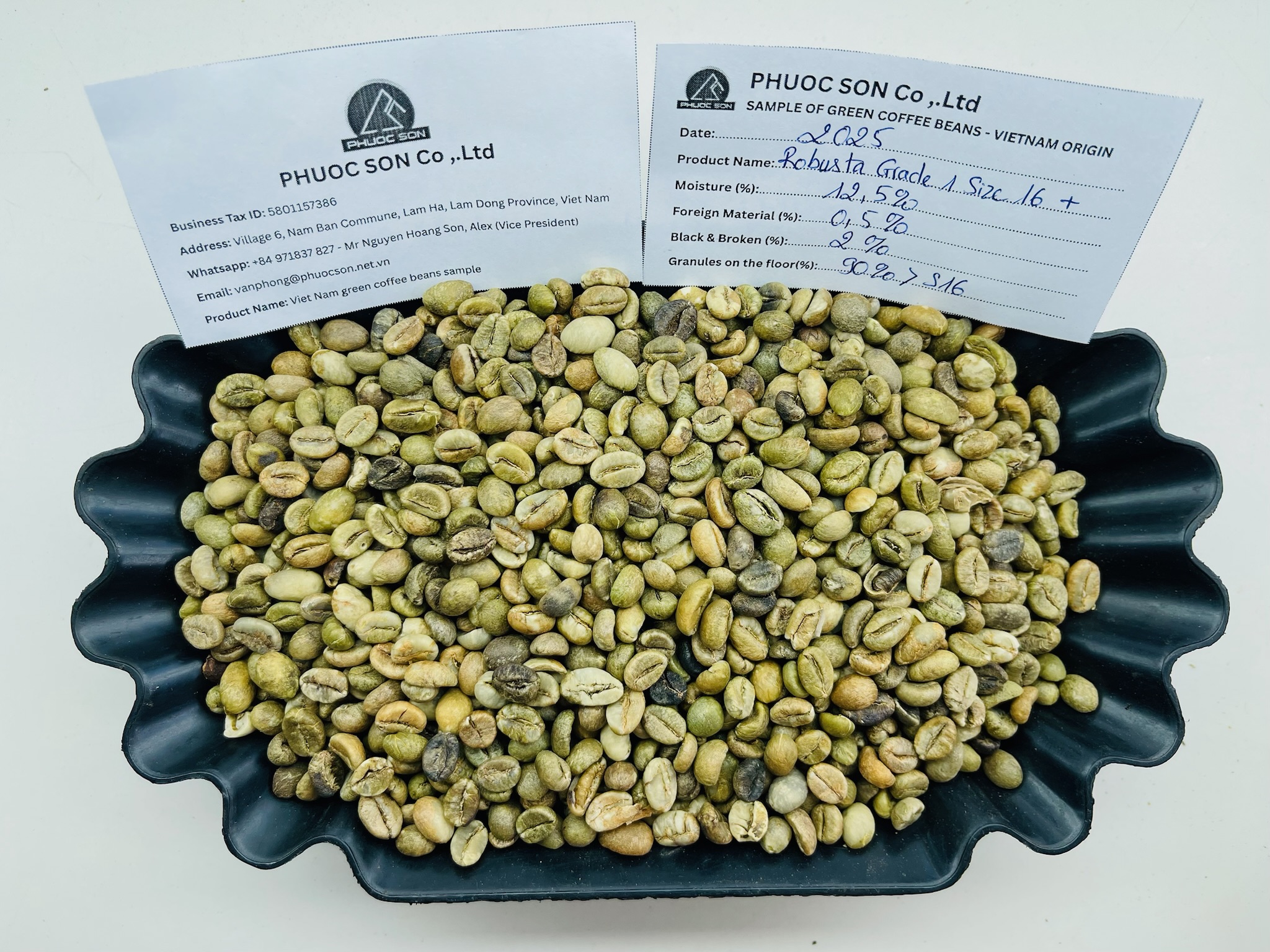 Robusta Coffee Grade 1 R16-2% Black & Broken
