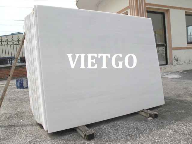 Cơ hội xuất khẩu 4 đến 8 container đá marble trắng hàng tháng từ vị khách hàng quen thuộc của VIETGO.