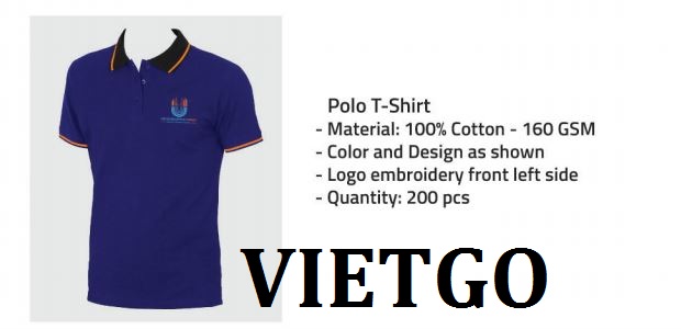 Khách hàng Thái Lan cần mua 200 áo polo shirt làm đồng phục