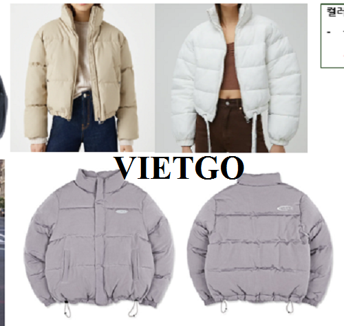 Cơ hội cung cấp sản phẩm áo Jacket cho vị khách VIP của VIETGO sang thị trường Hàn Quốc