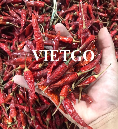 Cơ hội hợp tác với doanh nghiệp Trung Quốc cho sản phẩm ớt khô